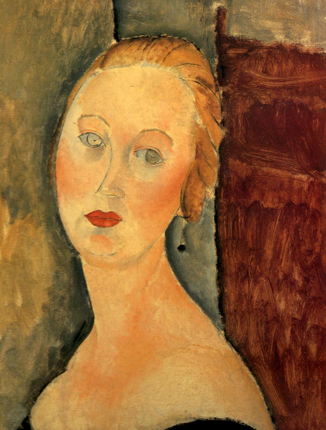Germaine Survage with Earrings - Amedeo Modigliani Paintings